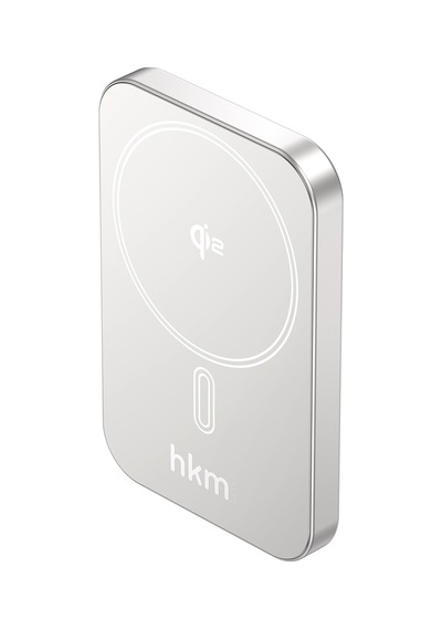 Mag Q-Elite Wireless 5.000 Mah 20W Qi2 Magsafe Uyumlu Manyetik Kablosuz Ince Powerbank Gümüş Renk