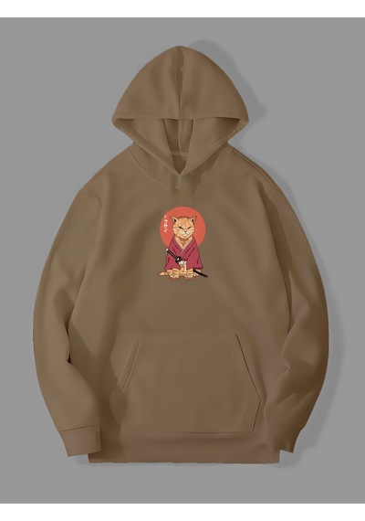Harmandar 3 İplik Samuray Kedi Baskılı Kemik Kanguru Cepli Kapüşonlu Sweatshirt Hoodie Samuraycatkemiksweat Harmandar 3 İplik Samuray Kedi Baskılı Kemik Kanguru Cepli Kapüşonlu Sweatshirt Hoodie Samuraycatkemiksweat