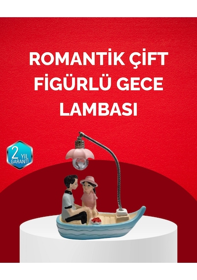 Hubrendy Tekno Sevgililer Günü İçin Romantik Çift Figürlü Dekoratif Gece Lambası AÇIK GRİ KAHVE KARIŞIMI