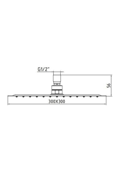 Eca Banyo Ince Duş Başlığı Hijyen Pirinç 300X300 102145013 E.C.A Krom