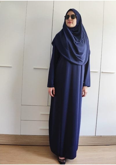 Tek Parça Namaz Elbisesi (Lacivert) Lacivert