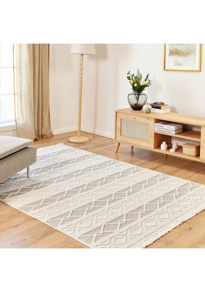 Kaşmir Halı 7/24 İskandinav Larus Grey 160x230 CM Salon Mutfak Halısı Yolluk Kilim
