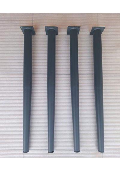Metal Çap 5.1 CM Konik Masa Ayağı Antrasit﻿ 72 CM 4 Adet