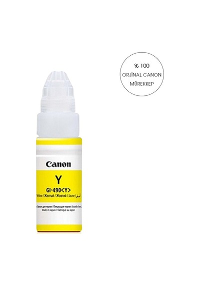 Canon Gı-490y Sarı Mürekkep 70 Ml G1400 G2400 G3400 G3411 Bk1018.05.0g201sa Canon