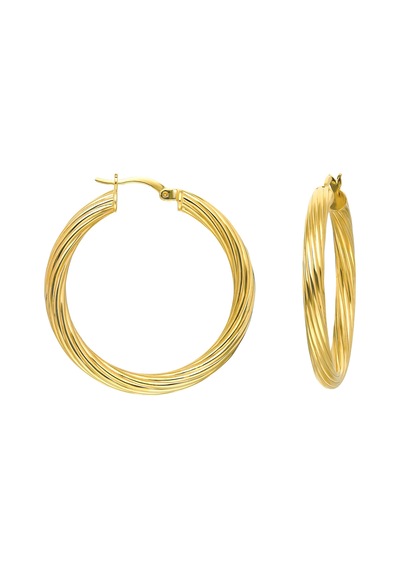Glorria Gümüş 3 Cm Burgu Halka Küpe N11.30819
