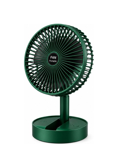 Şarjlı Katlanabilir Masaüstü Vantilatör, Yeşil, Yükseklik Ayarlı, 3 Kademeli Hız, Usb Şarjlı, Sessiz Taşınabilir Mini Fan Beyaz - 888190452