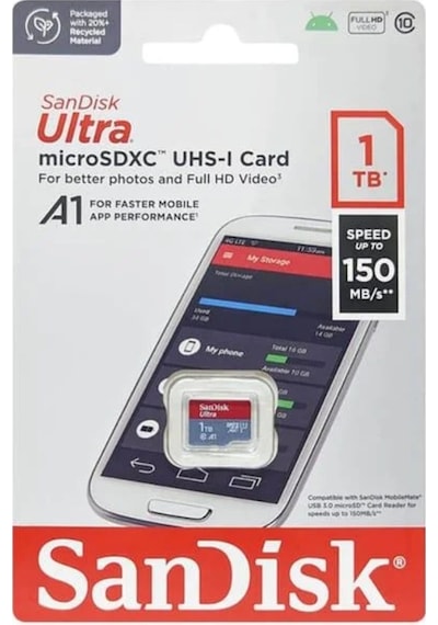 SanDisk Ultra SDSQUAC-1T00-GN6MN 1 TB microSDXC Class 10 UHS-I Hafıza Kartı