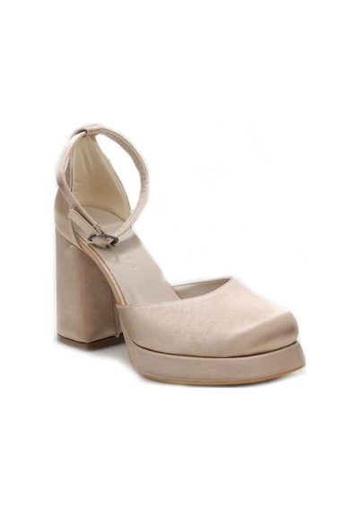 Papuçcity Moda Zen 03512 Kadın Topuklu Abiye Ayakkabı Bronz-saten