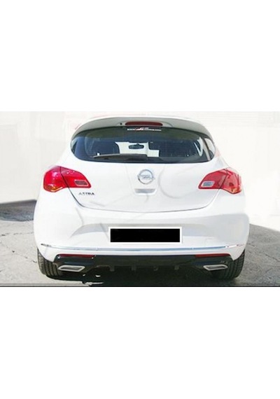 Opel Astra J Hb 2013 - 2015 Egzoz Görünümlü Arka Tampon Eki - Dif