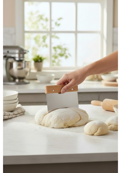 Bambu Hamur Spatulası Açık Kahverengi