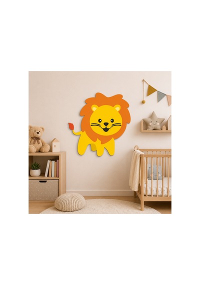 Sürpriz Hediyeli 30 Cm Aslan Figür 3mm Foreks Baskı Çocuk Odası, Doğum Günü Ve Parti Dekoru Diğer