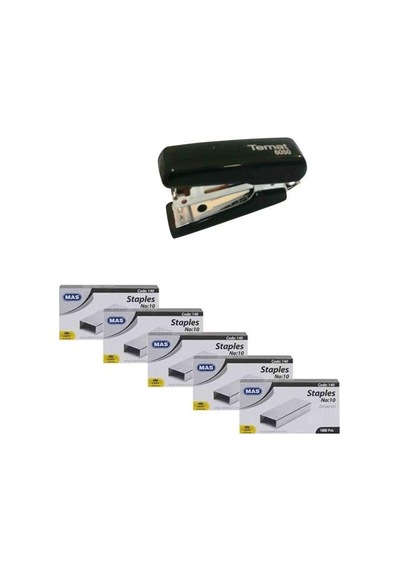 Temat Mini Zımba Makinesi Siyah 6050 + 5 Adet Tel