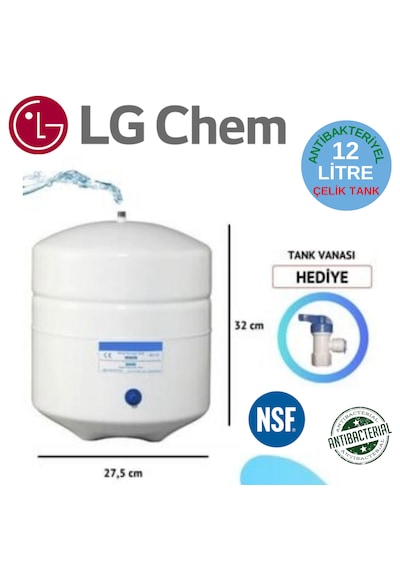 Lg Chem Cool Kırmızı Siyah 12 Lt 7 Fl 14 Aşama Su Arıtma Cihazı
