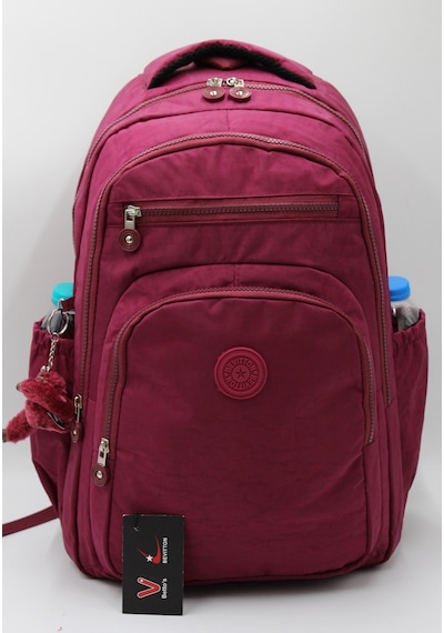 Suya Dayanıklı Krinkıl Kumaş Bordo Unisex Okul Çantası 18
