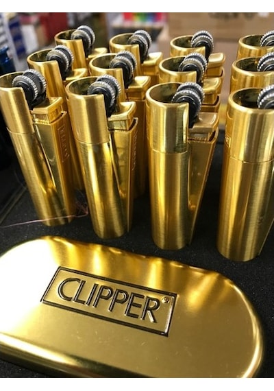 Clipper Metal Çakmak Özel Kutulu Gold Cliper Çakmak Gazı