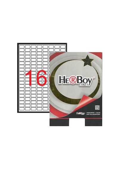 Herboy Hb-1280 22mmx12mm Beyaz Laser Etiket