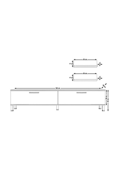 Decoraktiv Eko 4 Slm Std Krom Ayaklı Tv Ünitesi Tv Sehpası - Ceviz Beyaz Ahşap - Beyaz Decoraktiv Eko 4 Slm Std Krom Ayaklı Tv Ünitesi Tv Sehpası - Ceviz Beyaz Ahşap - Beyaz