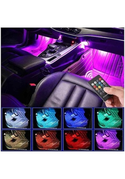Araç Içi Ayak Altı Led Aydınlatma Rgb 9Led Kumandalı (533586207)
