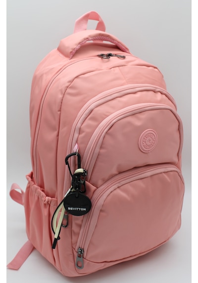 Hafif Suya Dayanıklı Kumaş Okul Sırt Çantası Unisex Okul Çantası 34600 Pudra Pembe