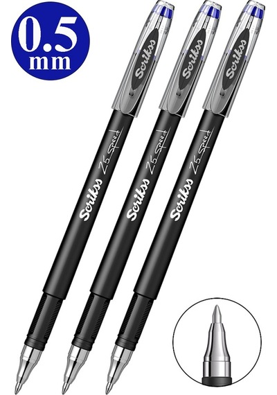 Mavi Pilot Kalem Speed 25 3 Adet Scrikss Pilot Kalem 0.5mm Roller Uçlu Pilot Kalem İnce Uçlu Likit Mürekkepli Pilot