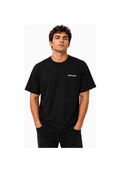 Skechers M Oversize Essential Crewneck Heavy T-shirt S2620191-3817 Erkek Tişort siyah