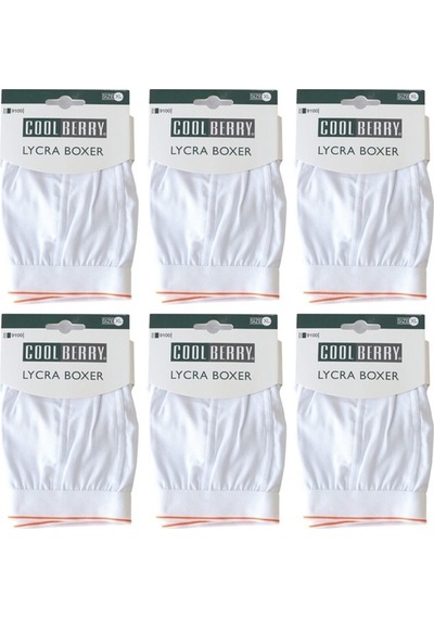Cool Berry 6'Lı Pamuk Likra Boxer 9100
