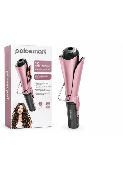 Polosmart Psc 103 Dalga & Bukle Yapıcı Otomatik Saç Şekillendirici Maşa Pink / Siyah
