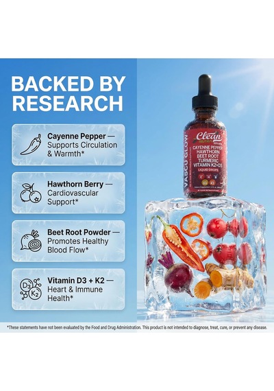 Clean Nutraceuticals Caye.nne Pepper Drops Supplement Liquid + Hawthorn Berry, Vitamin D3 60 Ml Usa Menşeii Dmmedicineden Orijinal