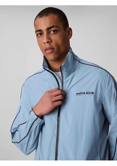 Calvin Klein Ls Crınkle Stand Collar Track Ja Mavi Erkek Ceket