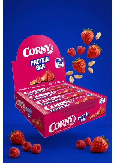 Corny Protein Bar Kırmızı Meyve 45gr X 12 Adet