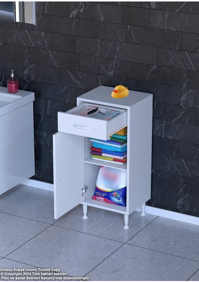Eliusta Fre 40 Cm Çok Amaçlı Dolap 1 Raflı Tek Çekmeceli Banyo Mutfak Dolabı 40x88x32,5 Cm Organizer Dolap Beyaz Eliusta Fre 40 Cm Çok Amaçlı Dolap 1 Raflı Tek Çekmeceli Banyo Mutfak Dolabı 40x88x32,5 Cm Organizer Dolap Beyaz