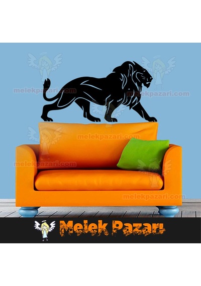 Aslan Araba Ve Duvar Sticker