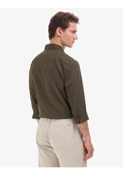 Pierre Cardin Erkek Haki Gömlek Desenli 50320941-vr027