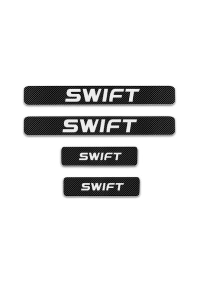Suzuki Swift Carbon Fiber Kapı Eşiği Yazısı Sticker Boya Koruma
