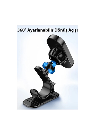 Ally Araç İçi Mıknatıslı Torpido Üstü Cep Telefonu Tutucu- 5775 - Karbul1156-7589 Siyah Siyah