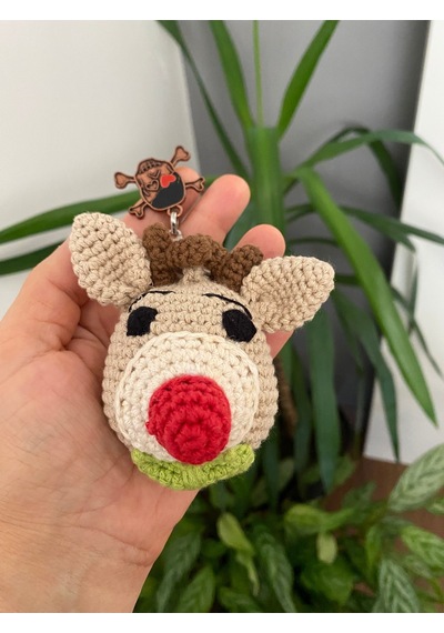 Geyik Figürlü %100 El Yapımı Hediyelik Amigurumi Anahtarlık Zarif Broş Kadın Parfümü Yılbaşı Paketi 6 Renkli