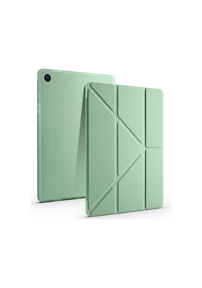 Maks Technology Galaxy Uyumlu Tab A11 Plus Kılıf Mkst Tri Folding Kalem Bölmeli Standlı Kılıf - Rose Gold Tablet Kılıfı