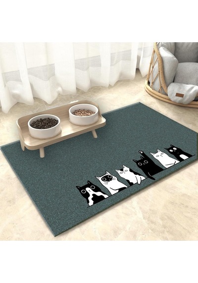 Kedi Ve Köpek Mama Altlıgı Evcil Hayvan Beslenme Matı Kolay Temizlenir Yıkanabilir, Tek Ebat
