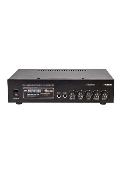 Rose Fr-2001w 80 Watt Trafolu Mağaza Anfisi 2 Mikrofon Girişli Mp3, Bluetooth, Sd Kart, Kumandalı