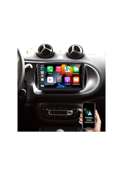 Smart Fortwo - Forfour Araç Multimedya Android Ekran Carplay Navigasyon 4+64 9" 15-19 P.black Cadence