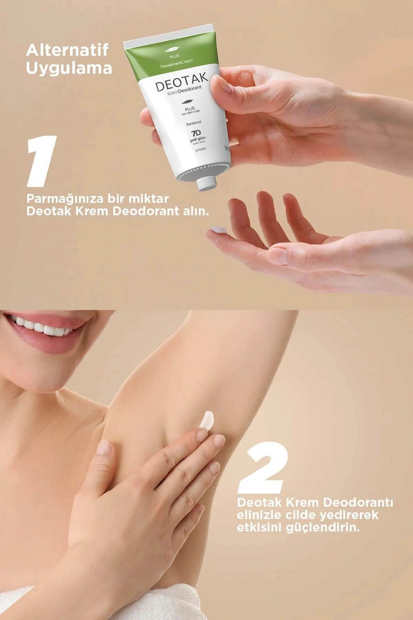 Deotak Plus Ekstra Koruma 7 Güne Kadar Etkili Krem Deodorant 3 x 35 ML