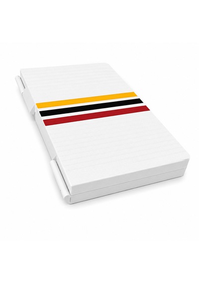 Taşınabilir Tavla Seti Katlanabilir Seyahat Tipi Tavla Oyunu 25x20 Cm Beyaz Kasa Kırmızı Sarı Taşlı