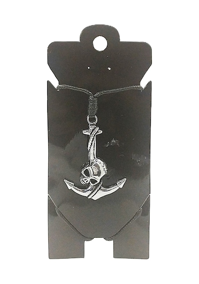 Kore İp Askılı Ve Krom Çelik Kaplamalı Unisex Tribal Kolye Kkrm-04 Gümüş5