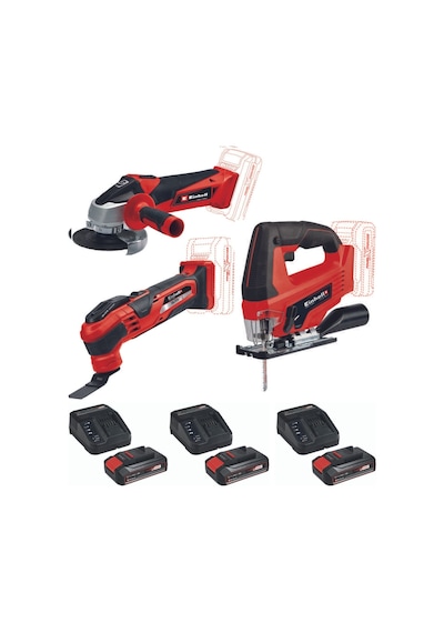 Einhell Tc-Ag 18/115 Avuç Taşlama Varrito Tc-Js 18  3x2.5Ah Set