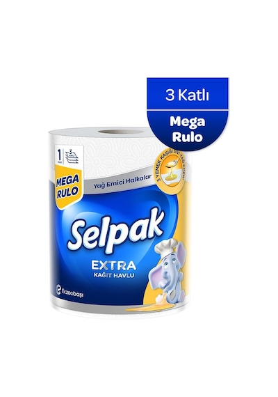 Selpak Yağ Emici Kağıt Havlu 1 Dev Rulo 1 3