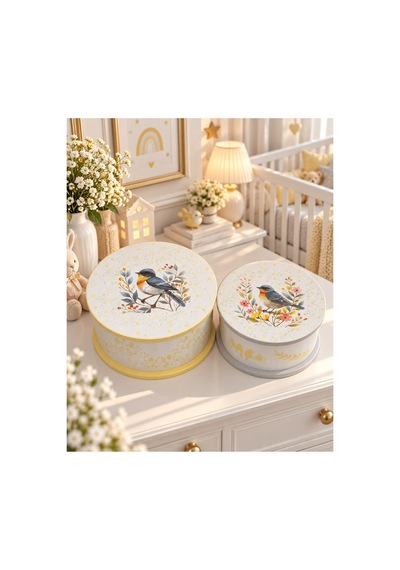 Bebek Çocuk Odası Kutu Seti 2'li Düzenleyici Özel Tasarım Sarı - 937365697 Sarı