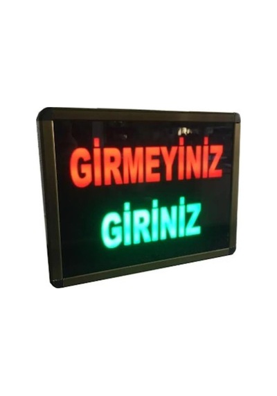 Sanec 220v Ac Anahtarlı Girmeyiniz & Giriniz Tabelası Kasa: 26x20 Cm