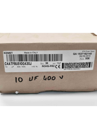 C4atfbu5100a30j 10mf 400v 37.5mm Kemet Polyester Kondansatör 4 Adet