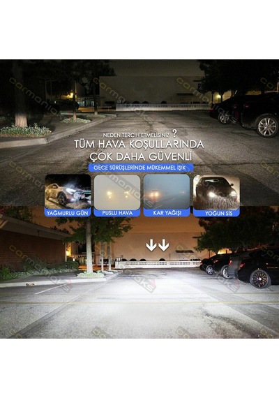 Bosx Ultra Beyaz Led Xenon Far Ampul H1-H3-H4-H7-H8-H11-9005-9006 311291786