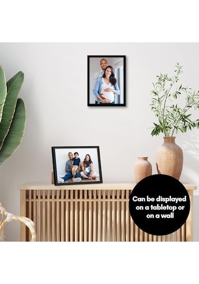 Siyah 8x11 Resim Çerçevesi - 2&apos Li Set - Kırılmaya Dayanıklı Camlı İnce Kenarlıklı Fotoğraf Çerçevesi, Asma Donanımı Ve Duvar Veya Masa Üstü İçin Yatay Veya Dikey Ekran İçin Dahili Şövale